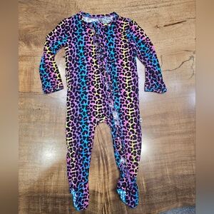 Bums and roses bamboo lisa frank leopard print 12-18mo footie living la cheetah
